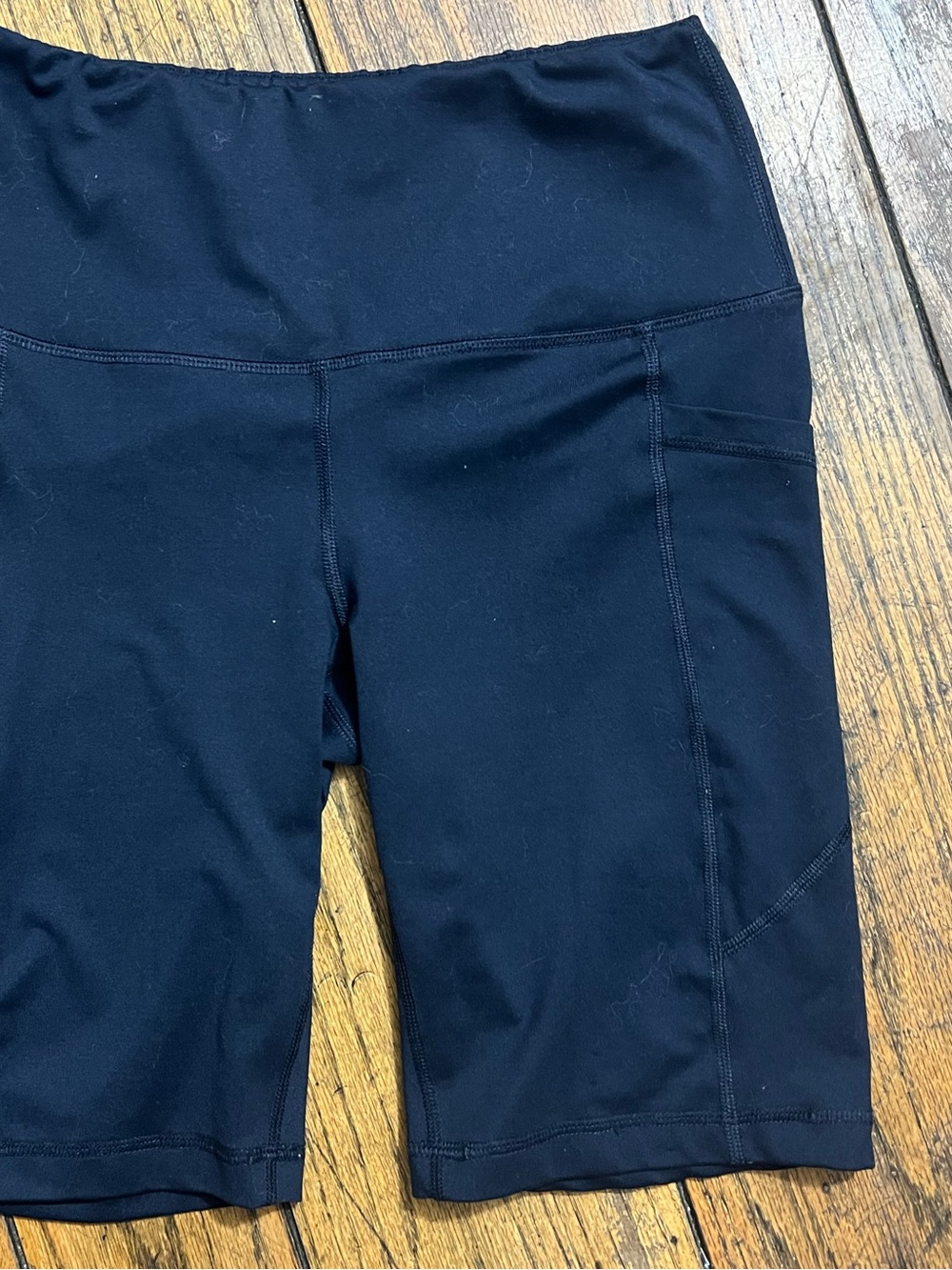 Velocity Black Bike Shorts with Side Pocket